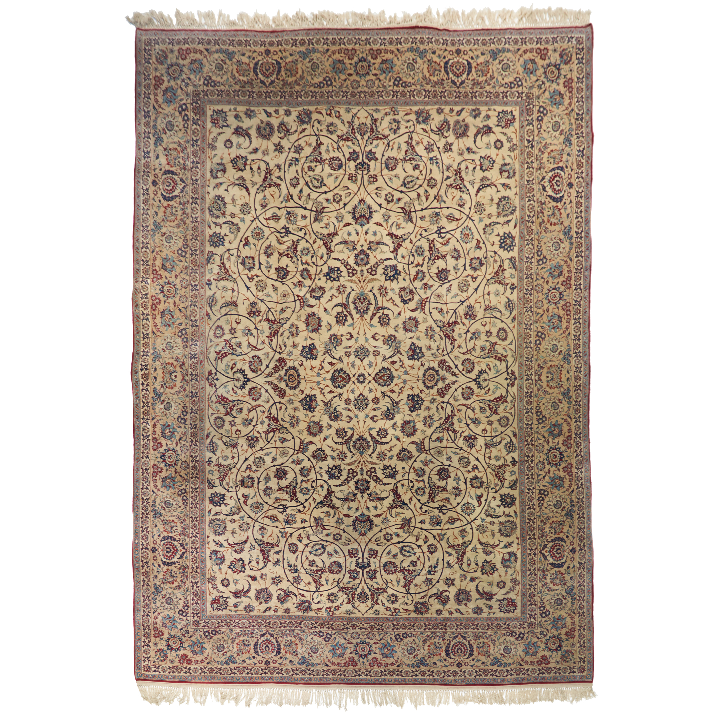 Fine Ispahan Carpet, Persian, c.1960