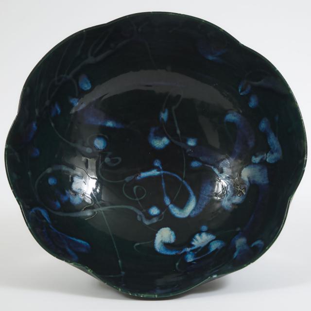 Kayo O'Young (Canadian, b.1950), Large Green and Blue Glazed Bowl, 1993