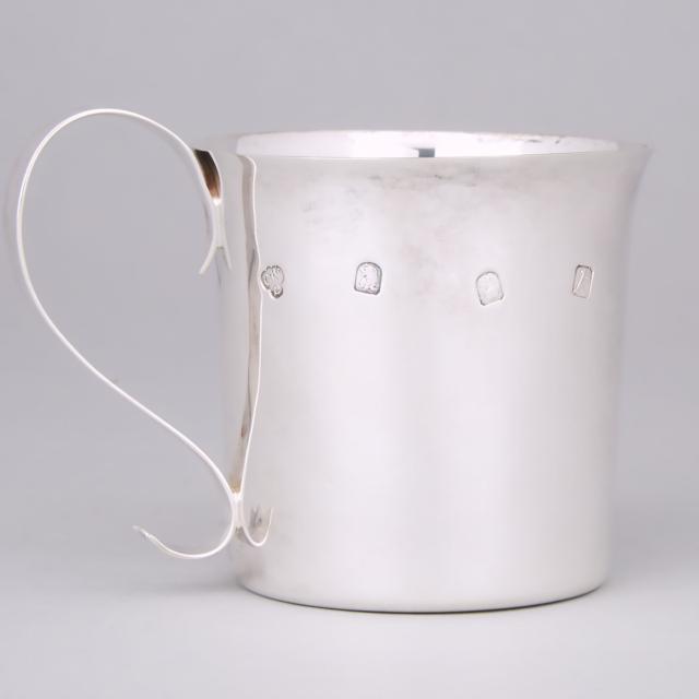 English Silver Small Mug, C.J. Vander, London, 1965