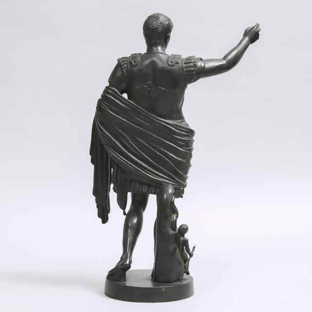 Italian Grand Tour Bronze Figure of Caesar Augustus of Prima Porta, After the Ancient, mid 19th century