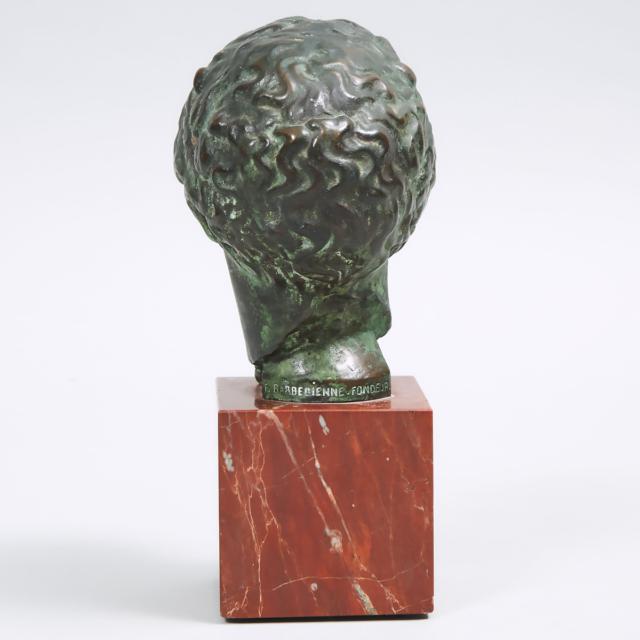 Barbedienne Bronze Model of the Head of a Goddess, After the Ancient, mid 20th century