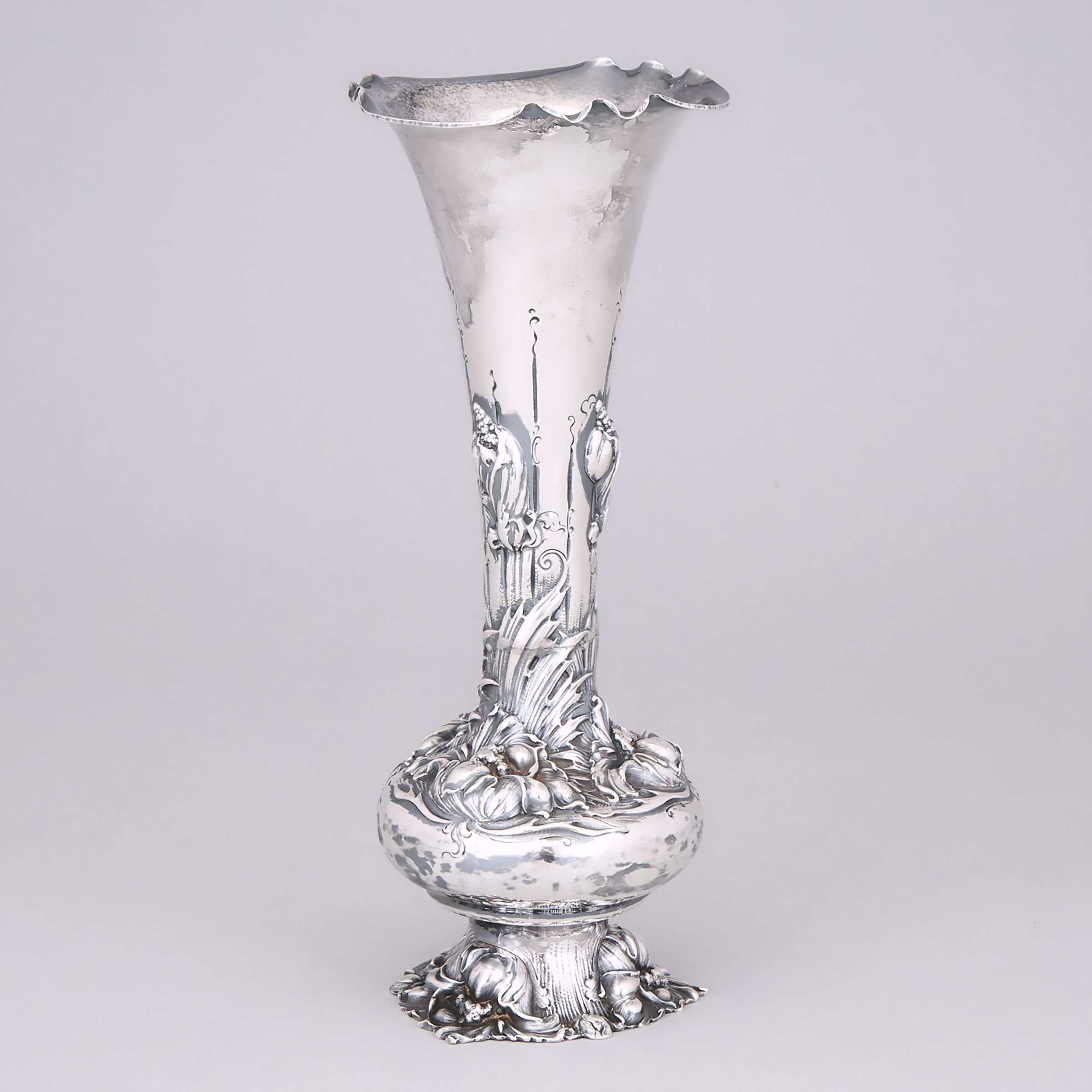 American Silver Vase, George W. Shiebler & Co., New York, N.Y., for J.C. Grogan, early 20th century