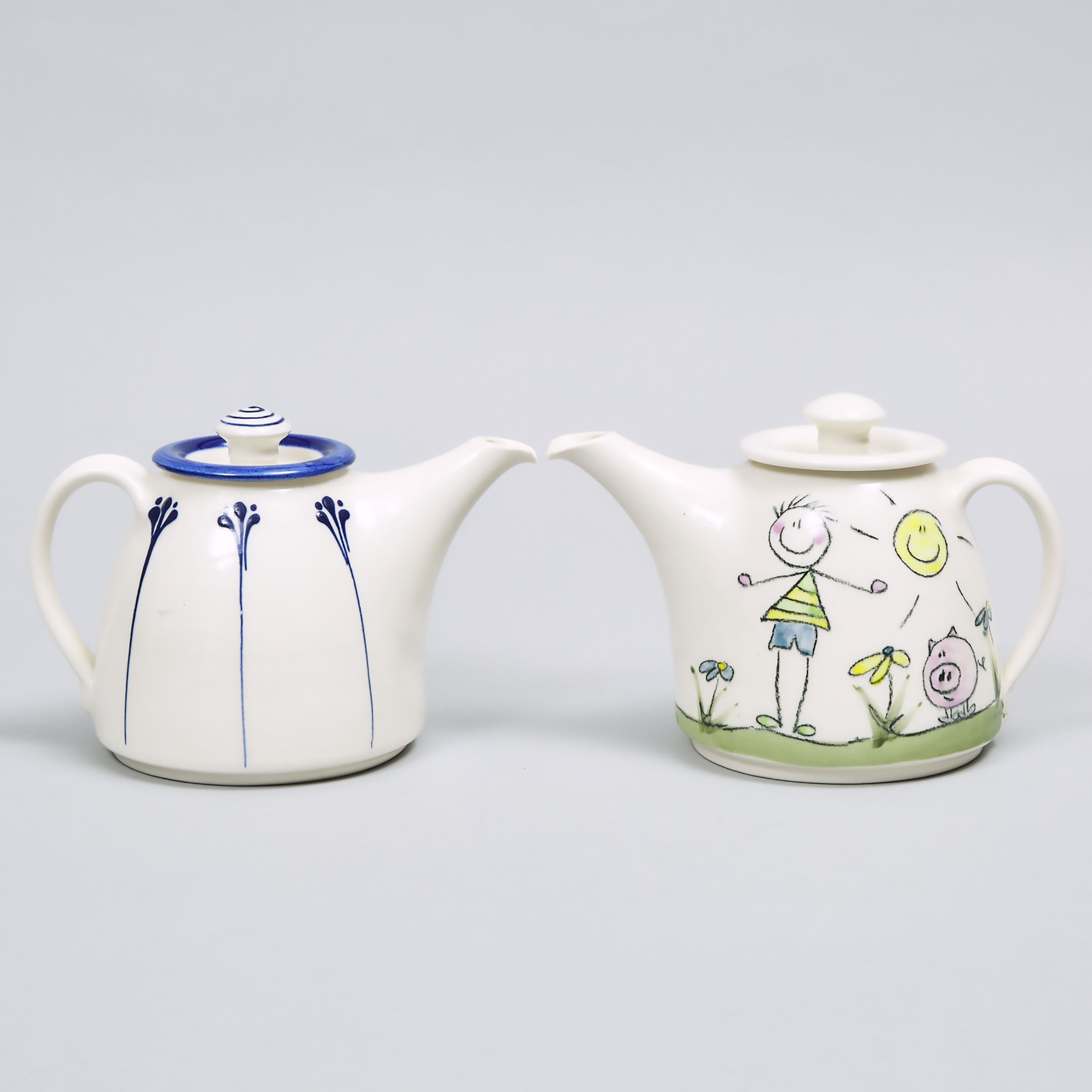 Jessica Steinhäuser (Canadian, b.1965), Two Porcelain Teapots, 2007