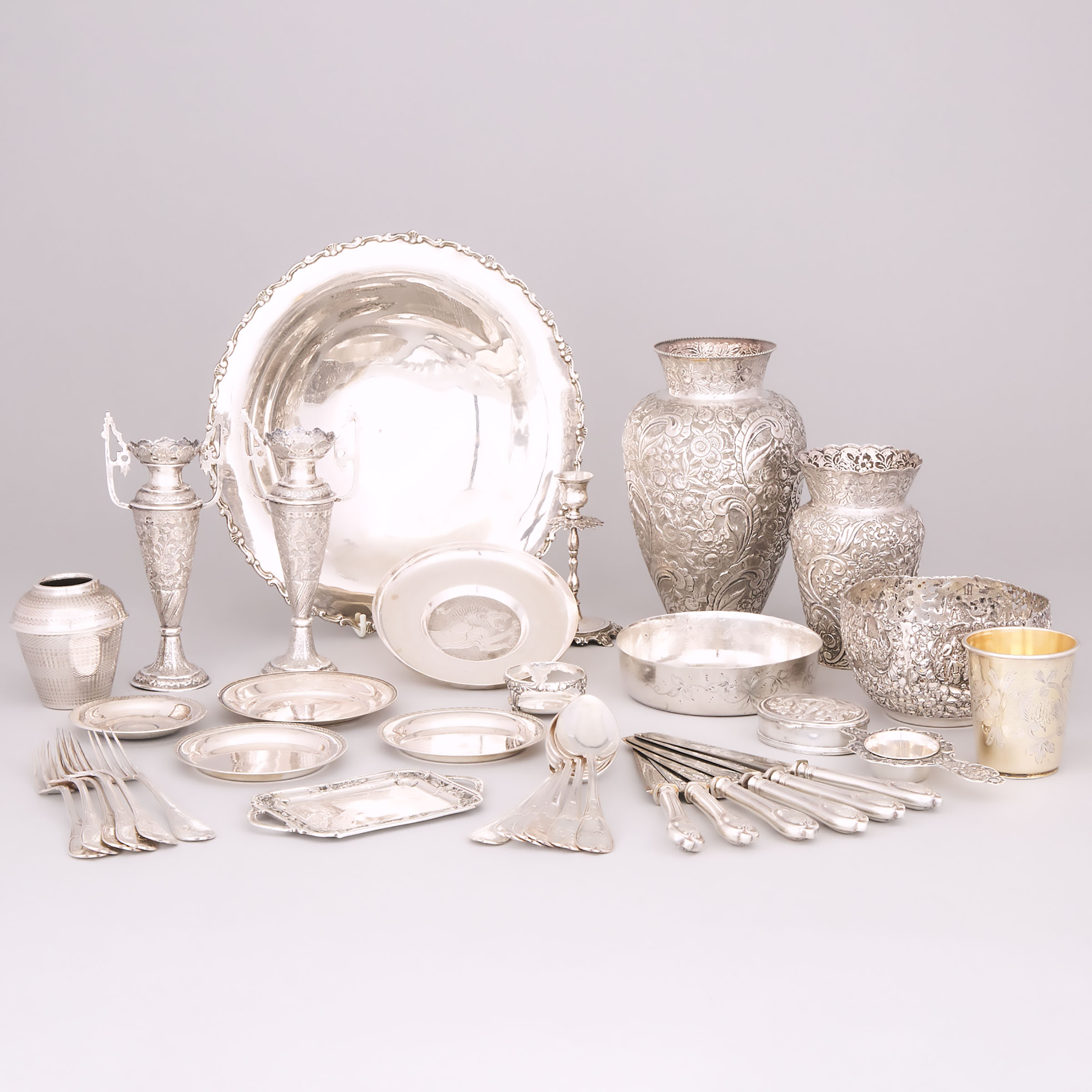 Group of Continental and Middle-Eastern Silver, 19th/20th century