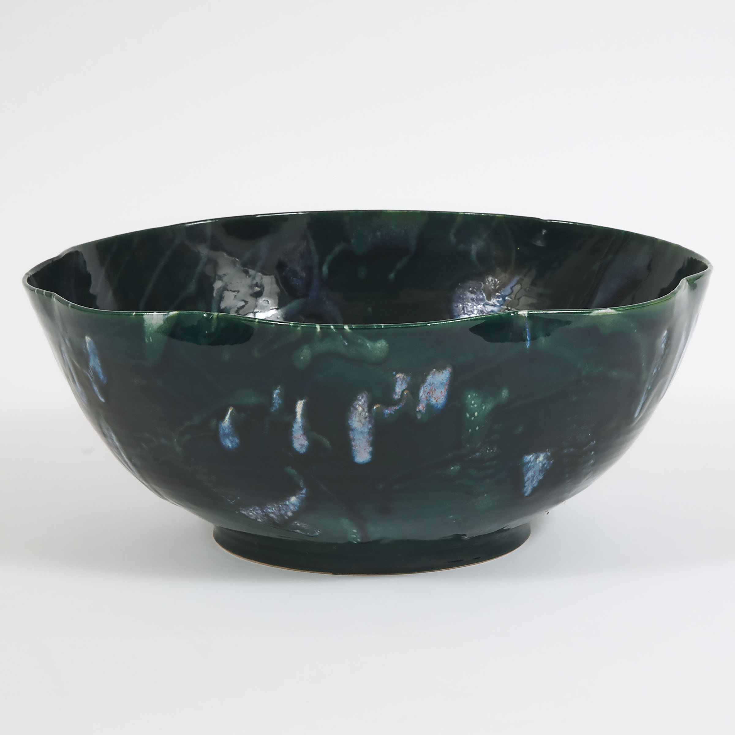 Kayo O'Young (Canadian, b.1950), Large Green and Blue Glazed Bowl, 1993