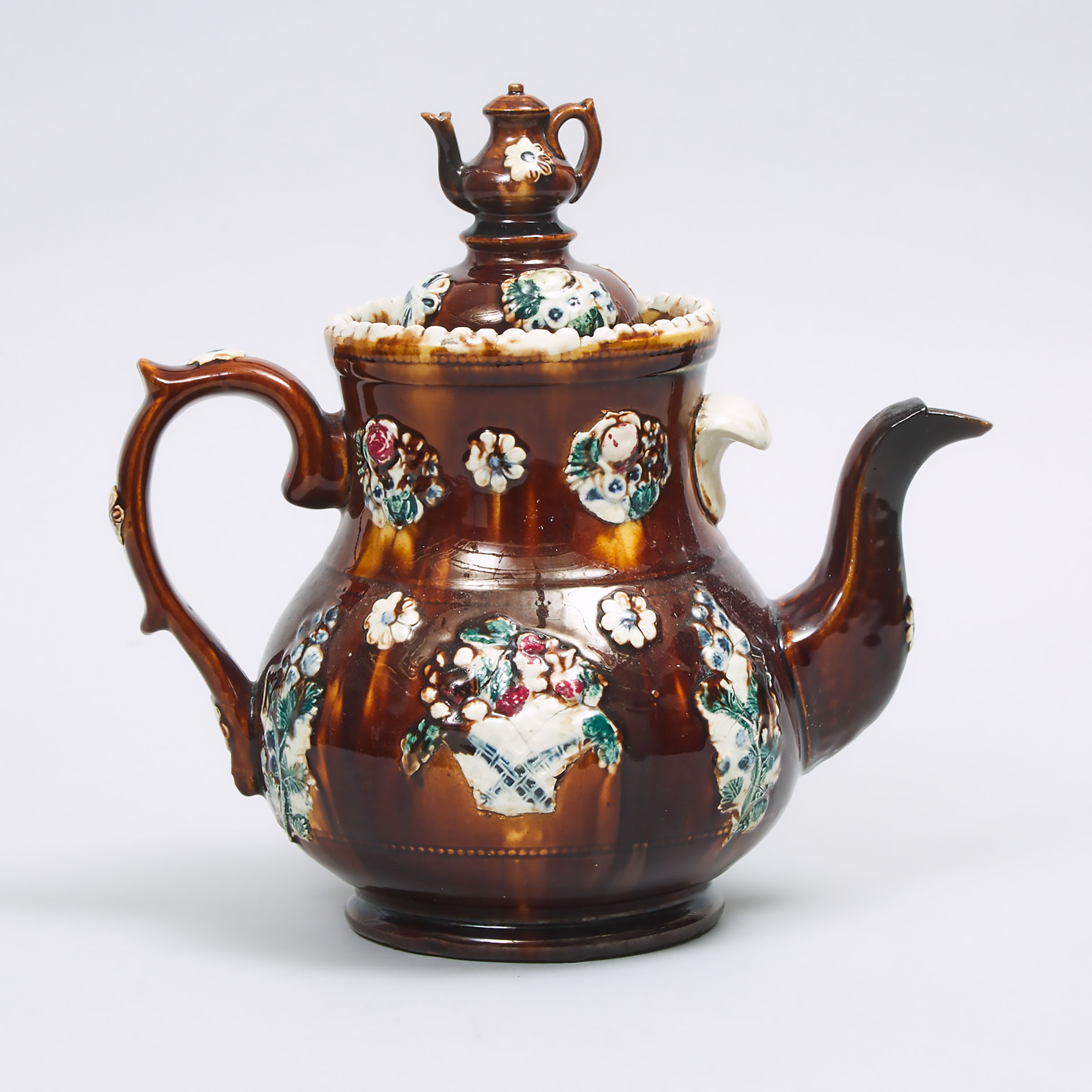 Staffordshire Barge Teapot, 1901