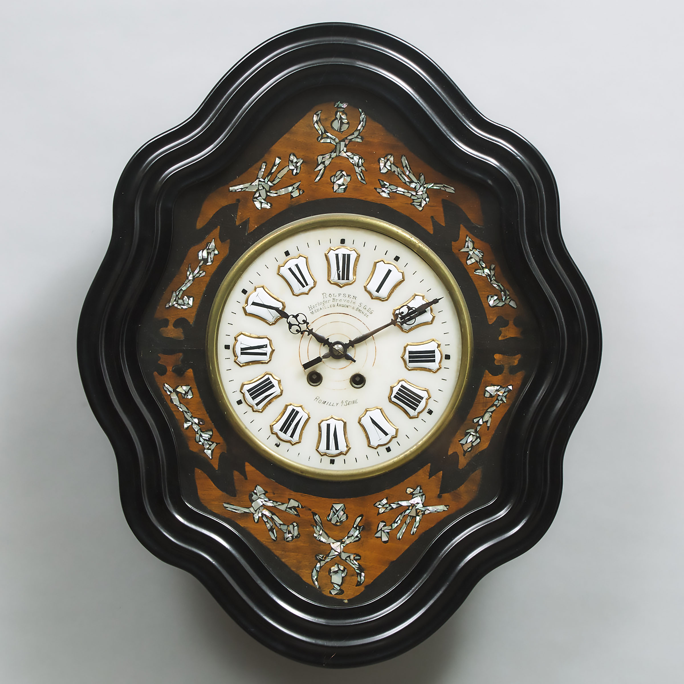 French Oeil de Boeuf Wall Clock, mid 19th century
