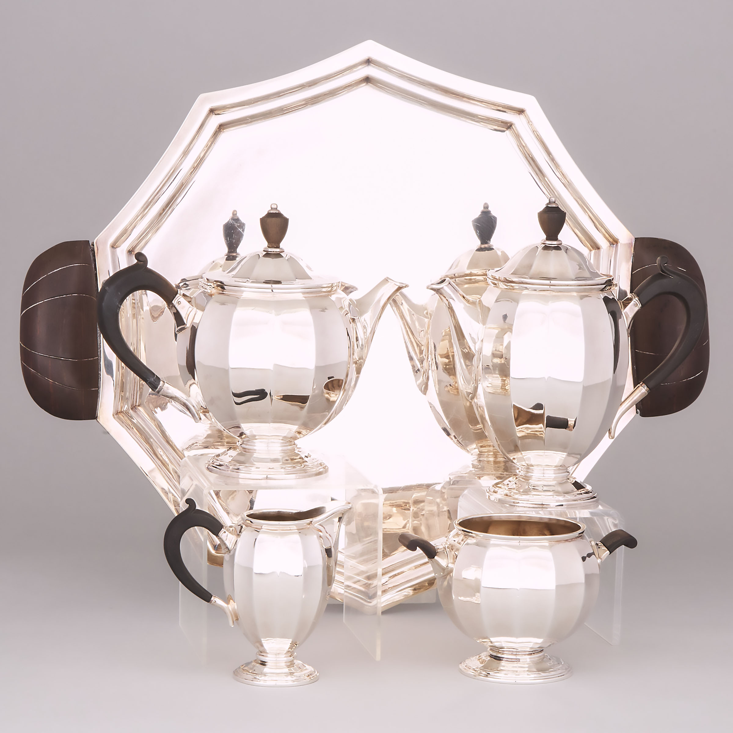 French Silver Plated Tea and Coffee Service, Christofle, 20th century