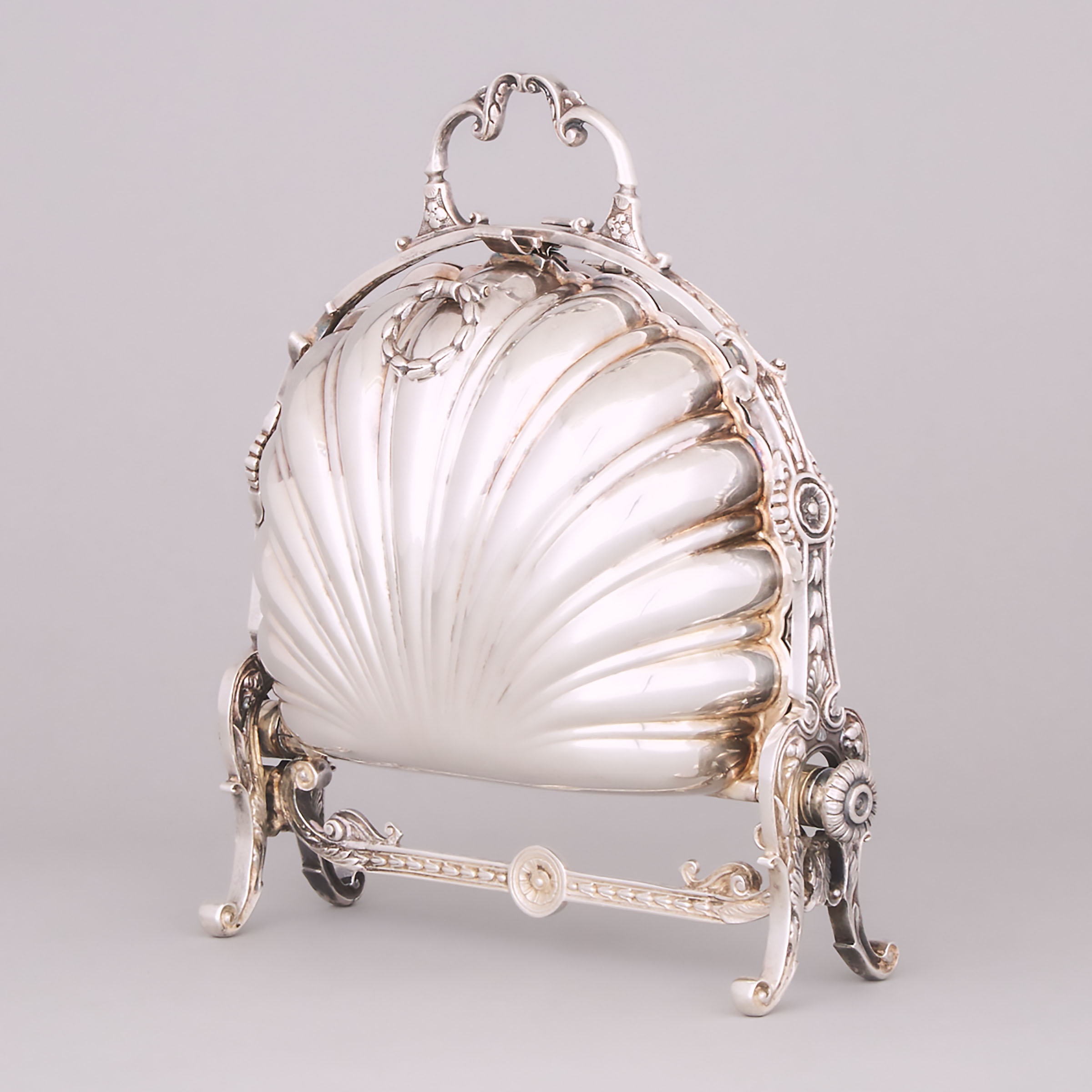 Edwardian Silver Plated Shell Breakfast Dish, early 20th century