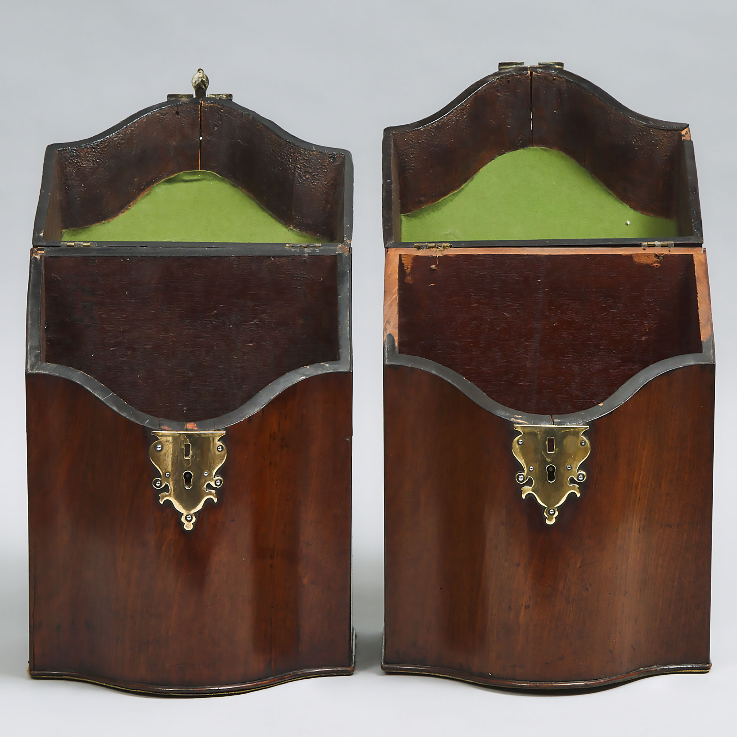 Pair of Georgian Mahogany Knife Boxes, 18th/early 19th century