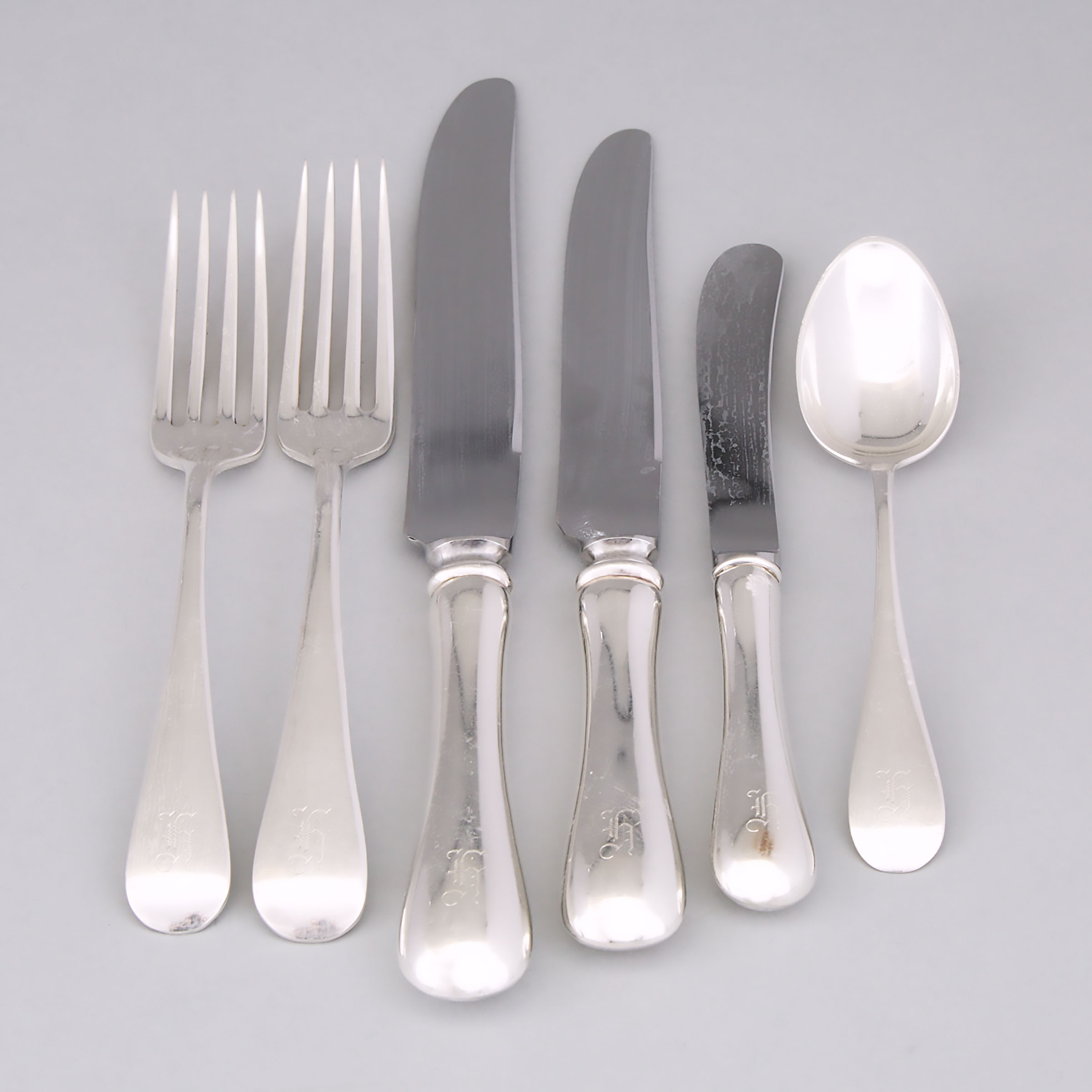Canadian Silver ‘Old English’ Pattern Flatware Service, Roden Bros., Toronto, Ont., 20th century