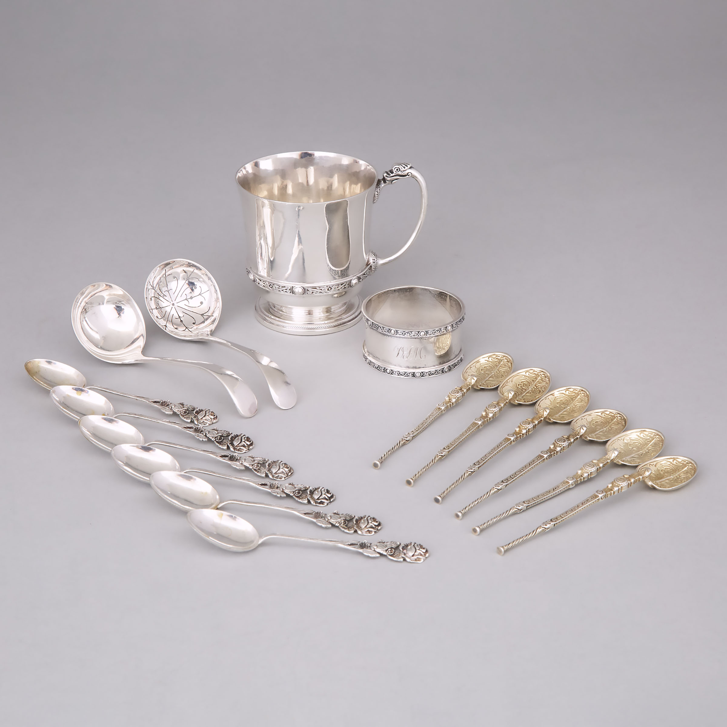 Group of Mainly English Silver, 20th century