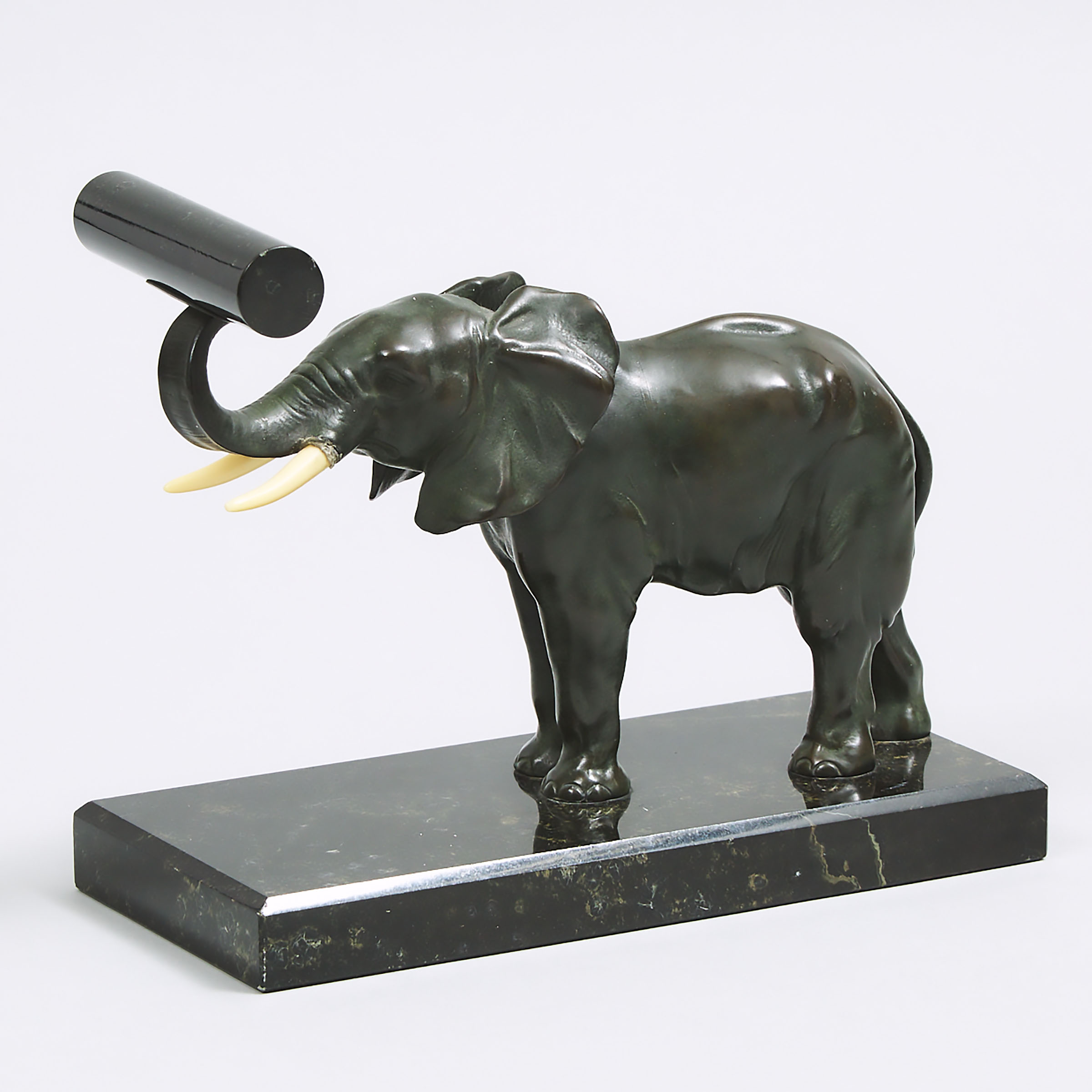 French School Elephant Form Bookend, early-mid 20t century