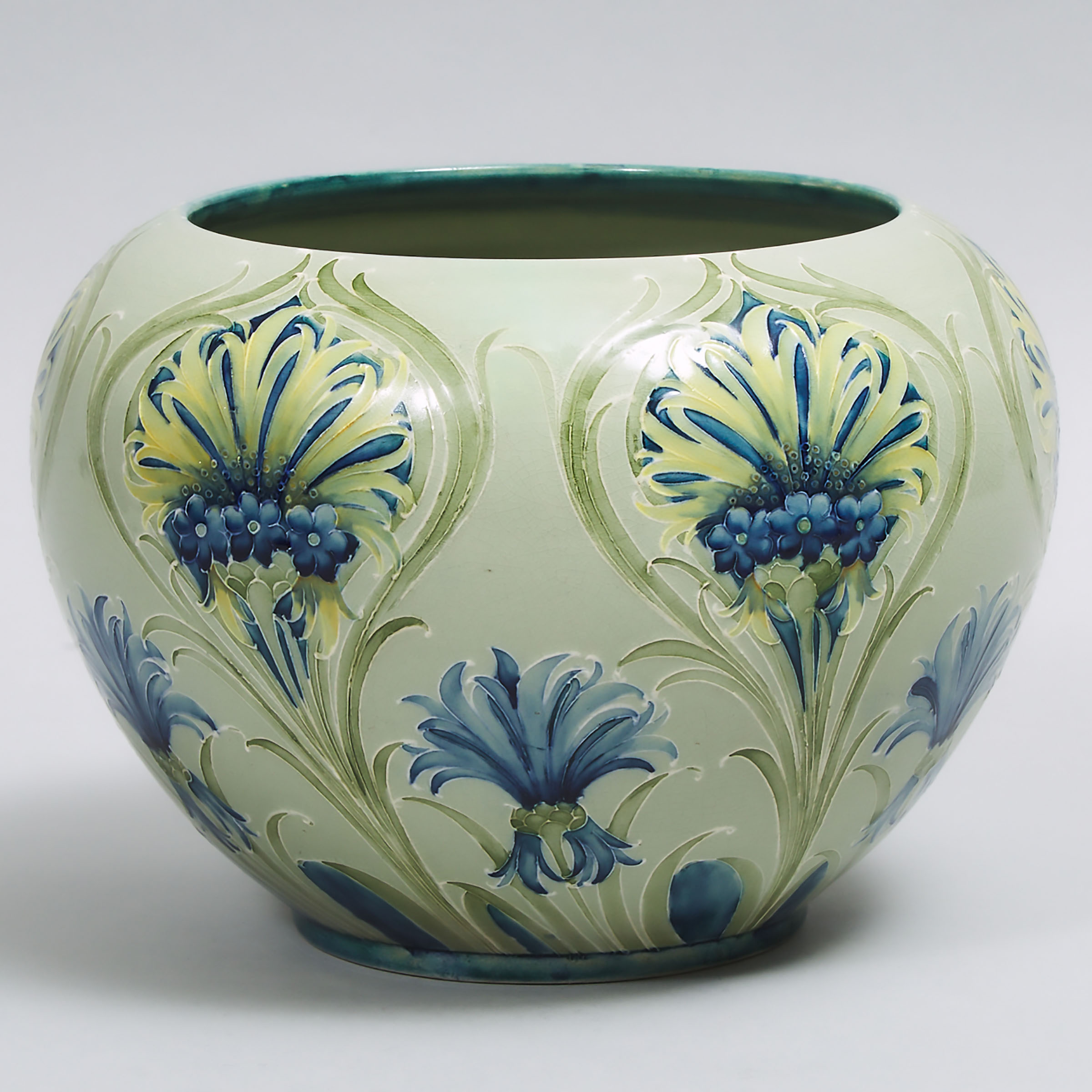 Moorcroft Cornflower Vase, for Ryrie Brothers, Toronto, c.1912-13