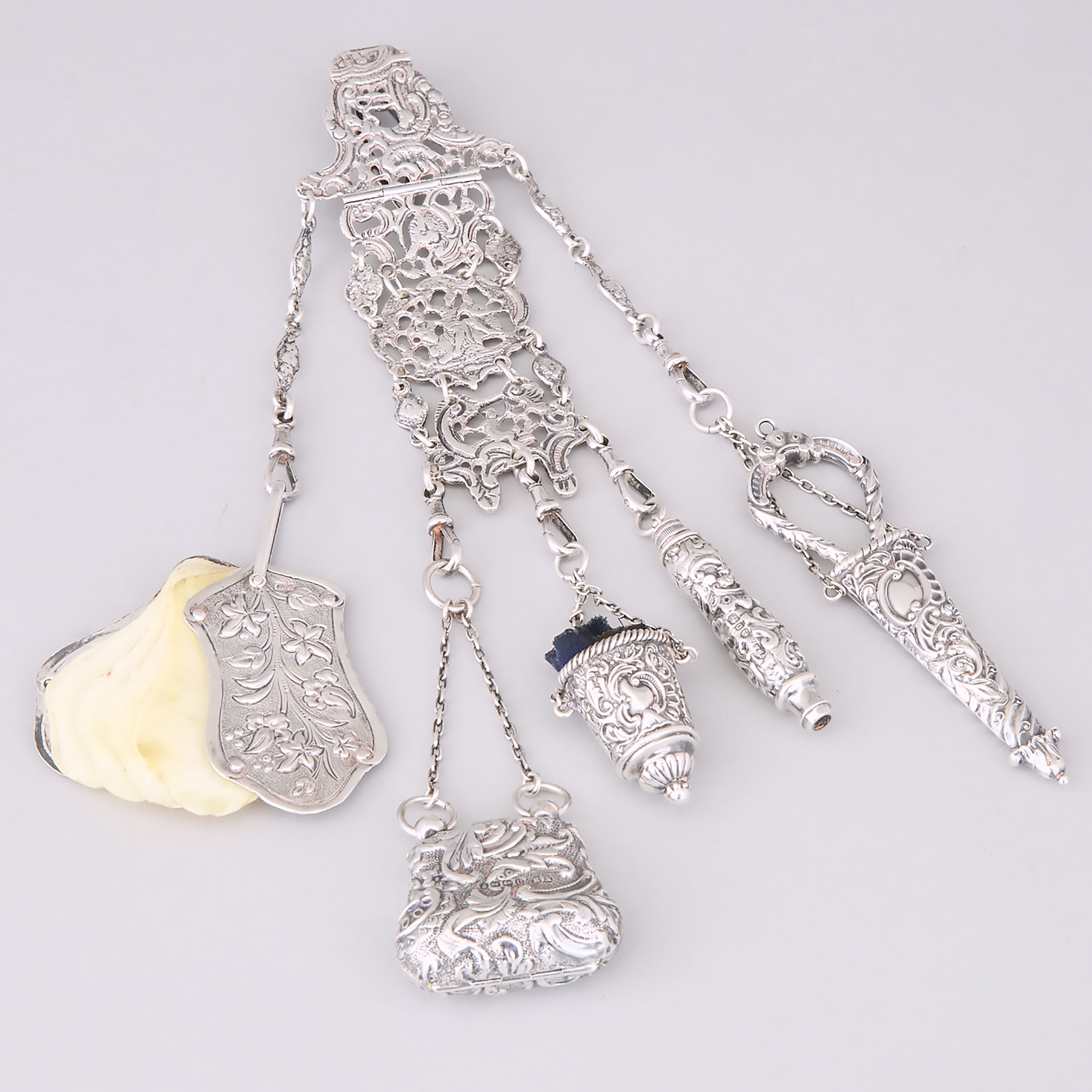 Victorian Silver Chatelaine, late 19th century