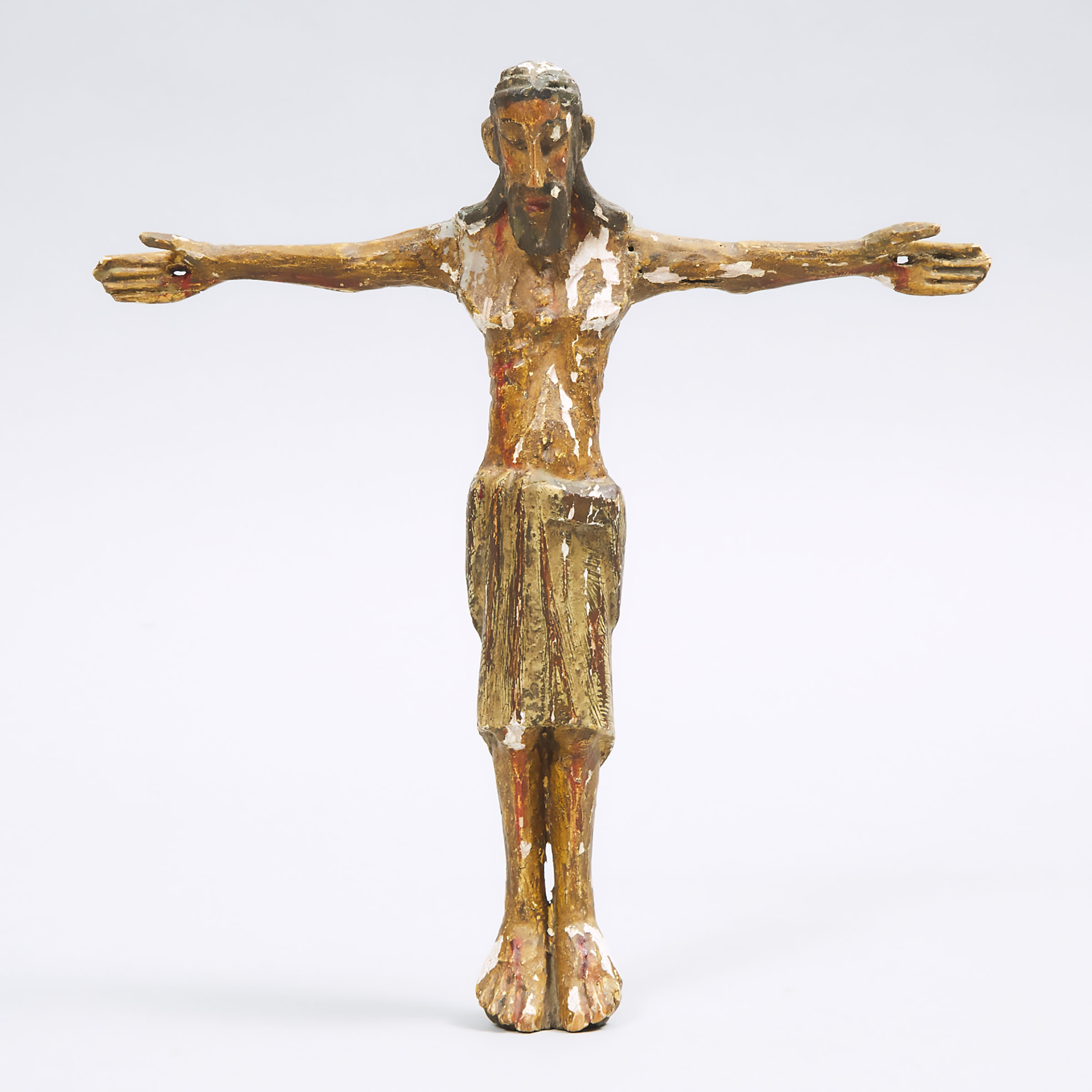 Continental Late Gothic Provincial Carved and Polychromed Corpus Christi, 16th century