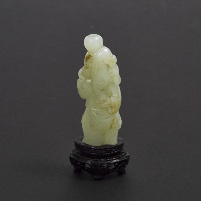 A Pale Celadon Jade 'Boys' Group, Qing Dynasty