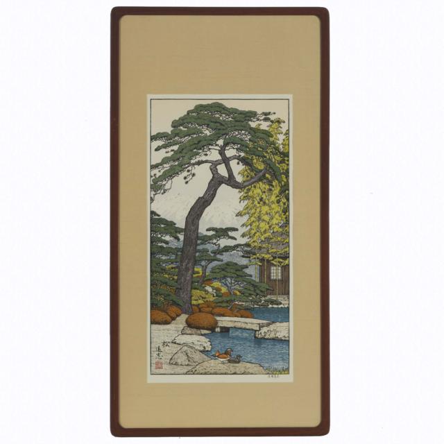 Toshi Yoshida (1911-1995), Pine, Bamboo, and Plum of the Friendly Garden