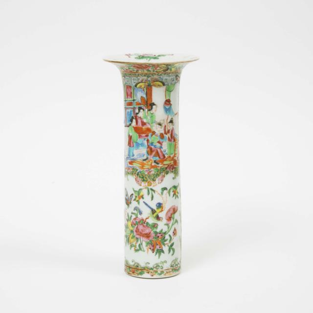 A Canton Famille Rose Beaker Vase, 19th Century