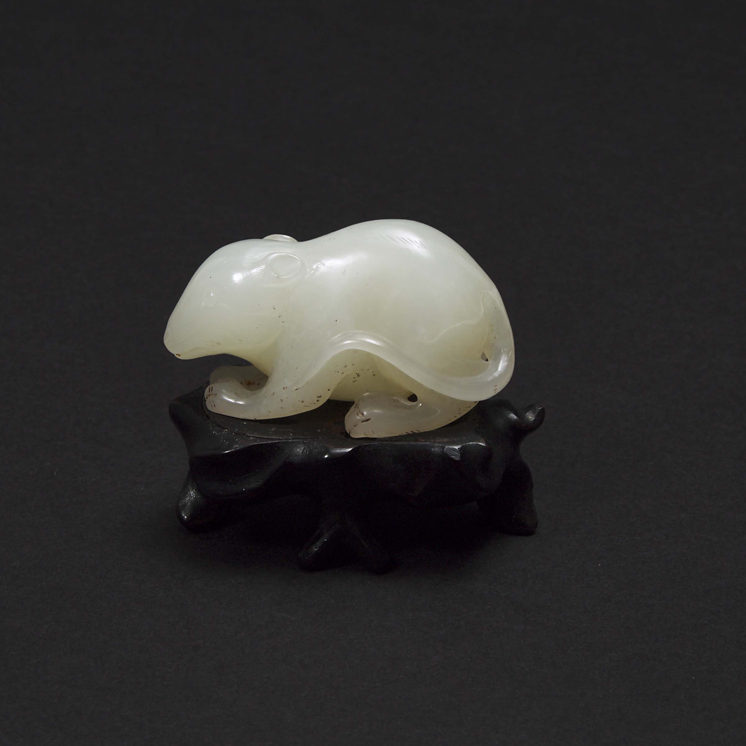 A White Jade Figure of a Rat