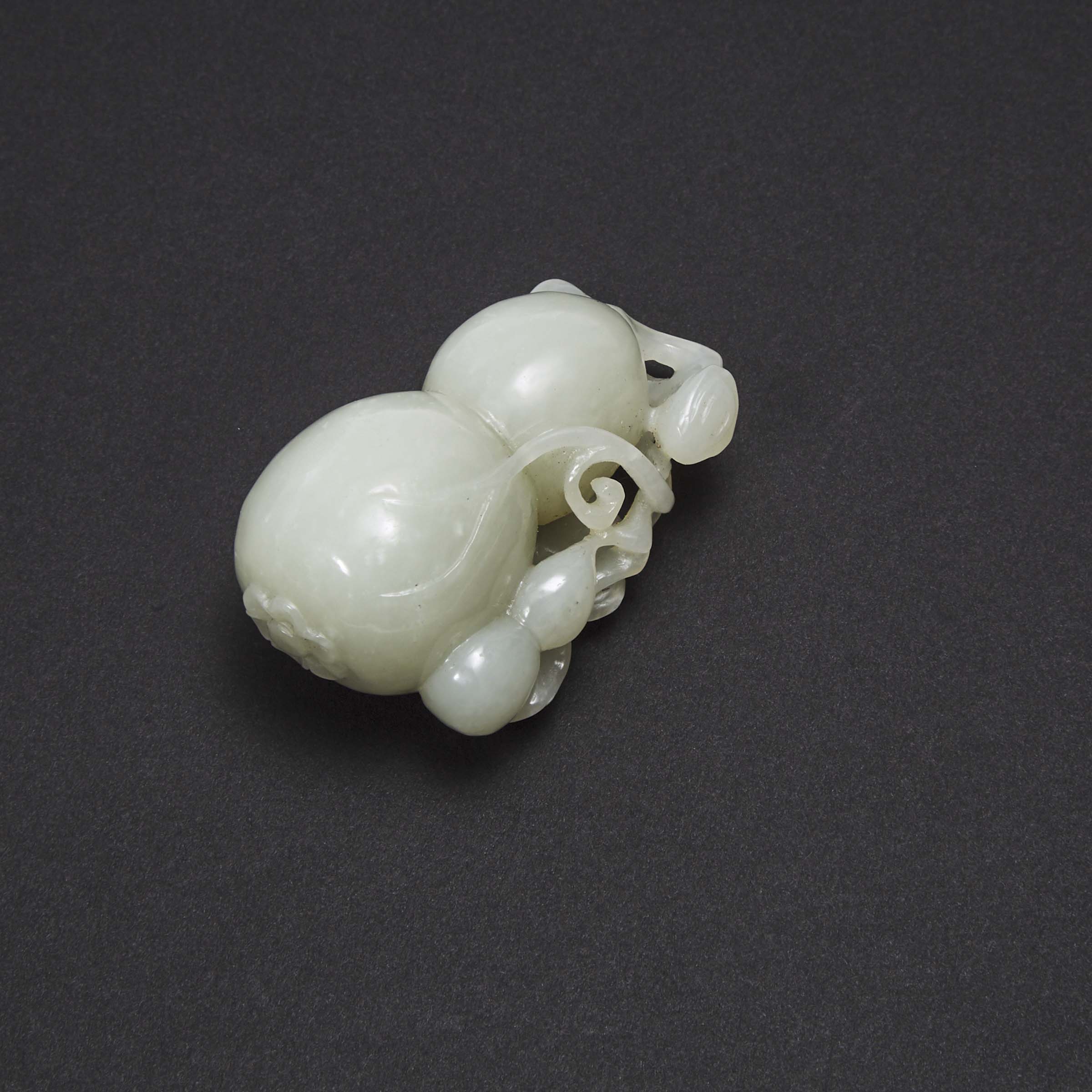 A White Jade Double-Gourd Carving