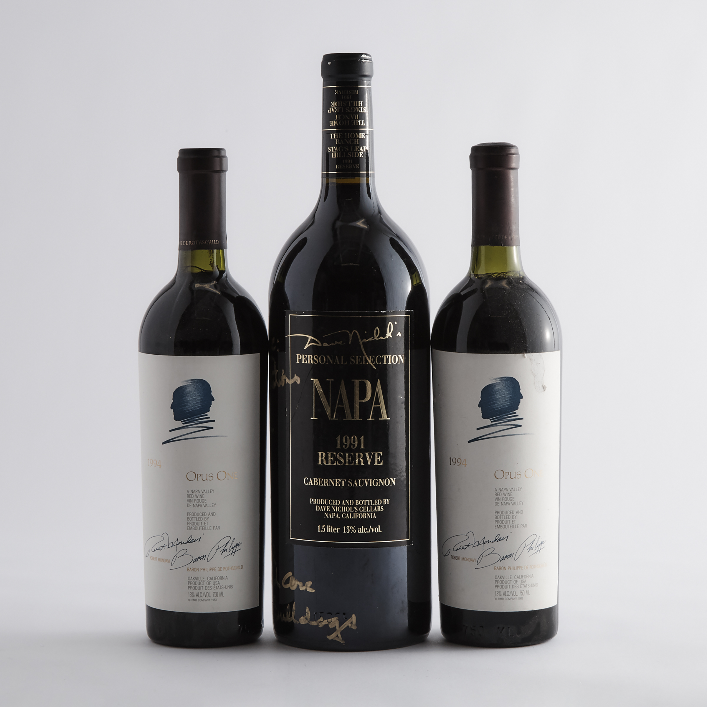 DAVE NICHOL'S CABERNET SAUVIGNON PERSONAL SELECTION THE HOME RANCH RESERVE 1991 (1 MAG.)
OPUS ONE 1994 (2)