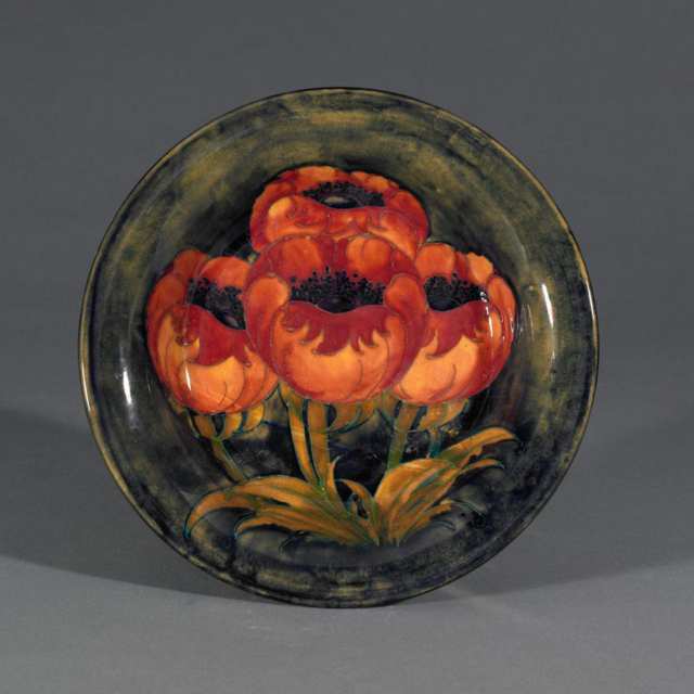 Moorcroft Poppy Footed Bowl, c.1925