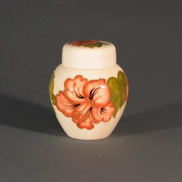 Moorcroft Hibiscus Ginger Jar and Cover, 1970’s