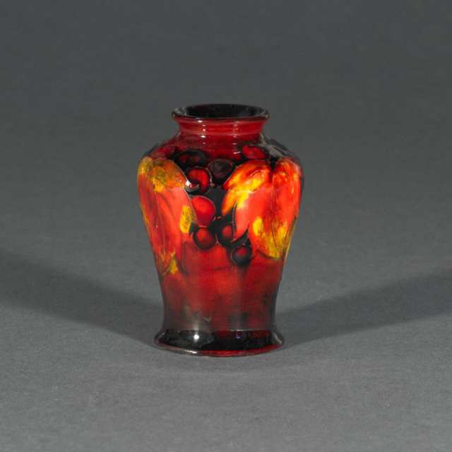 Moorcroft Flambé Grape and Leaf Small Vase, 1930’s