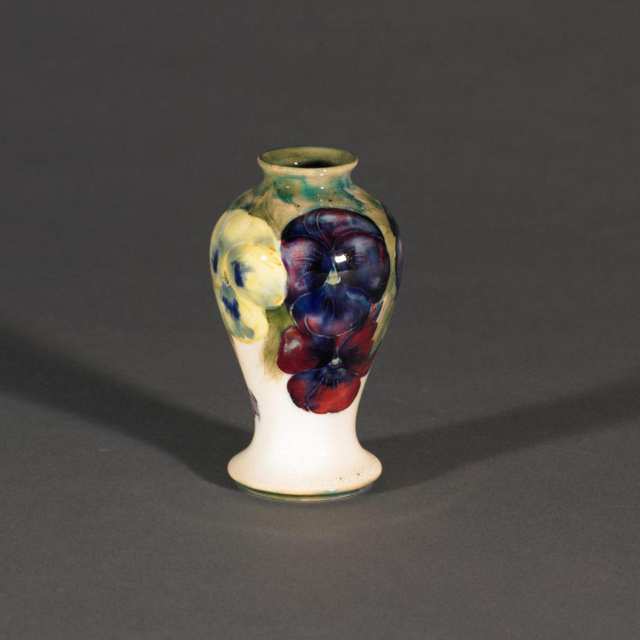 Moorcroft Pansy Small Vase, c.1914-16