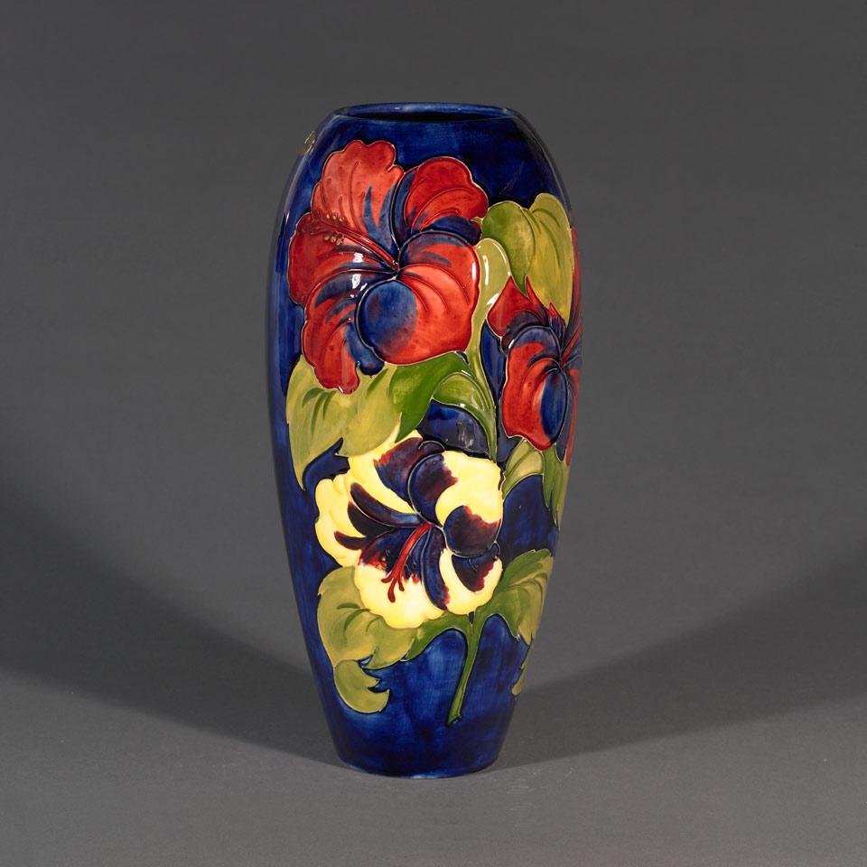 Moorcroft Hibiscus Vase, 1970’s