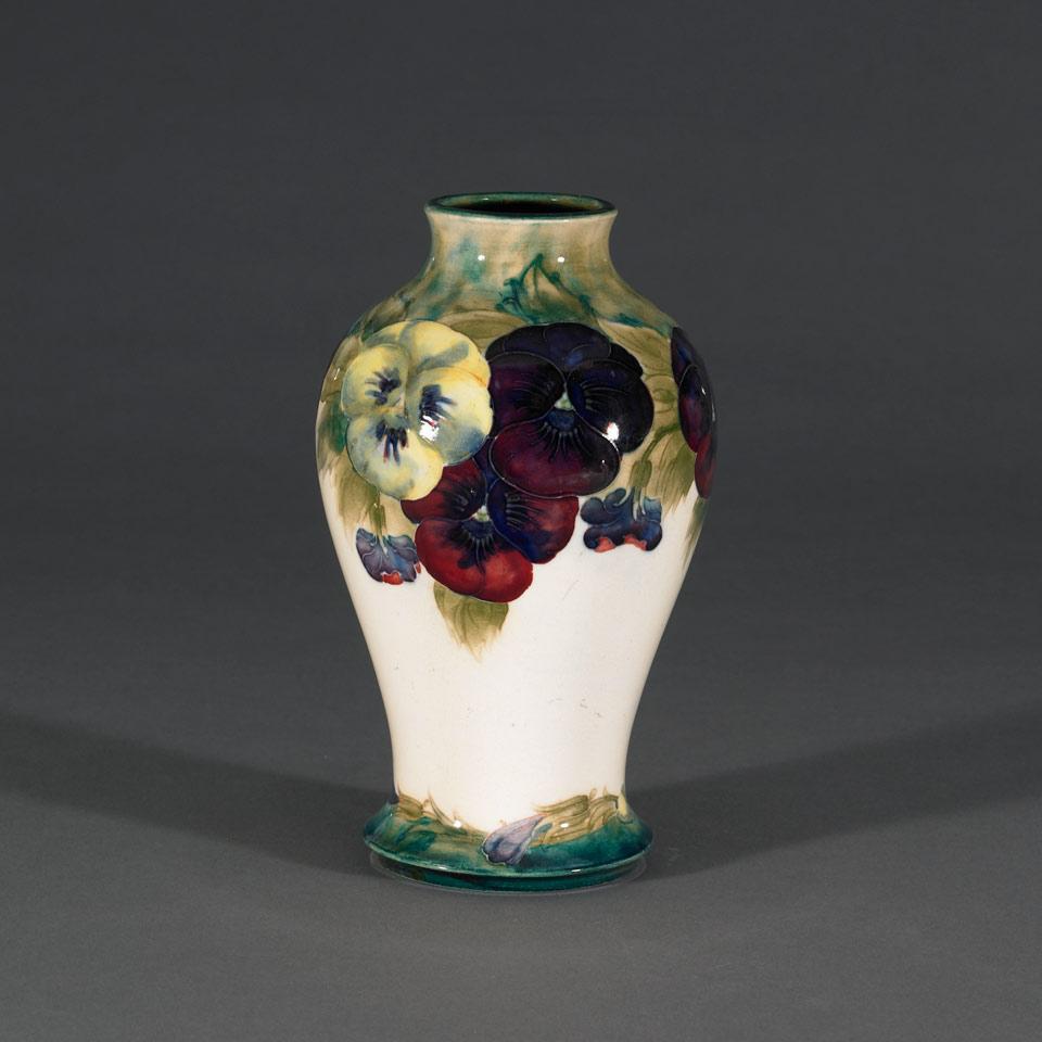 Moorcroft Pansy Vase, c.1916-18