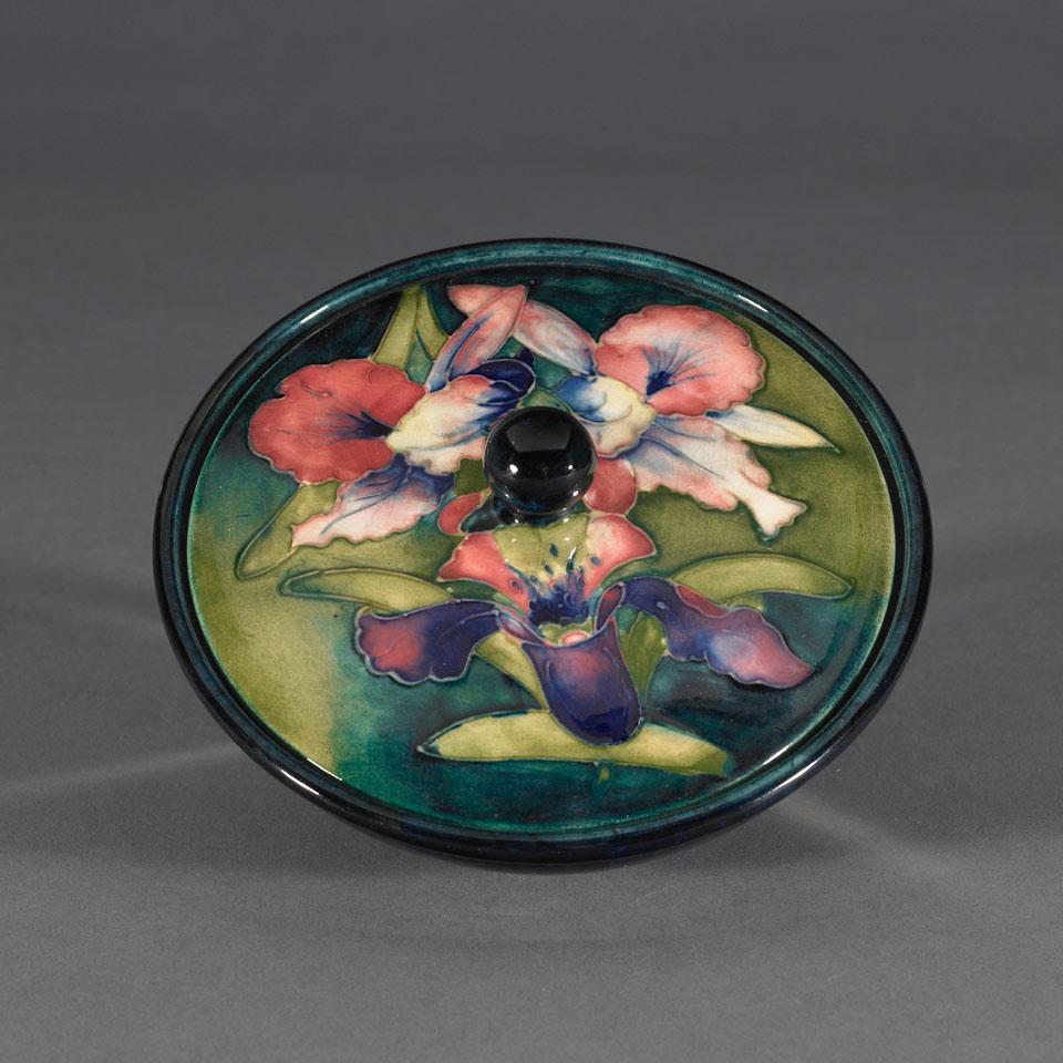 Moorcroft Orchids Covered Bowl, c.1945