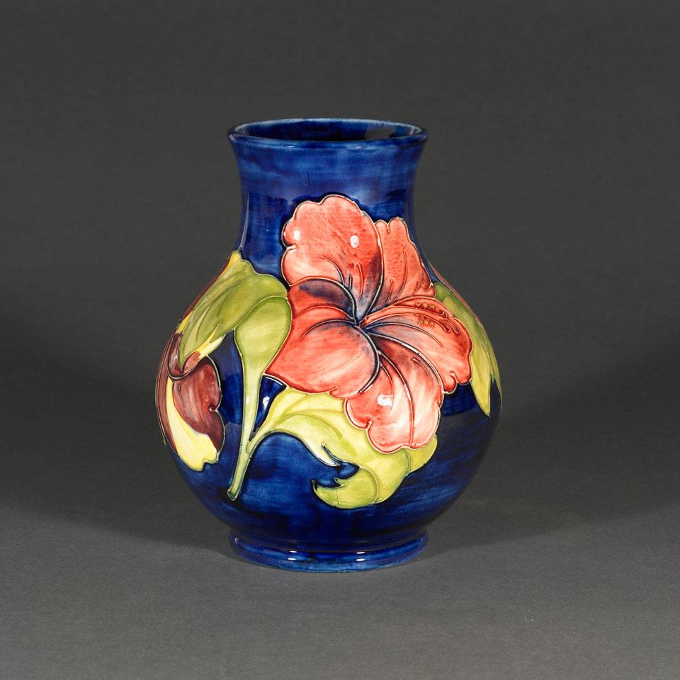 Moorcroft Hibiscus Vase, c.1975