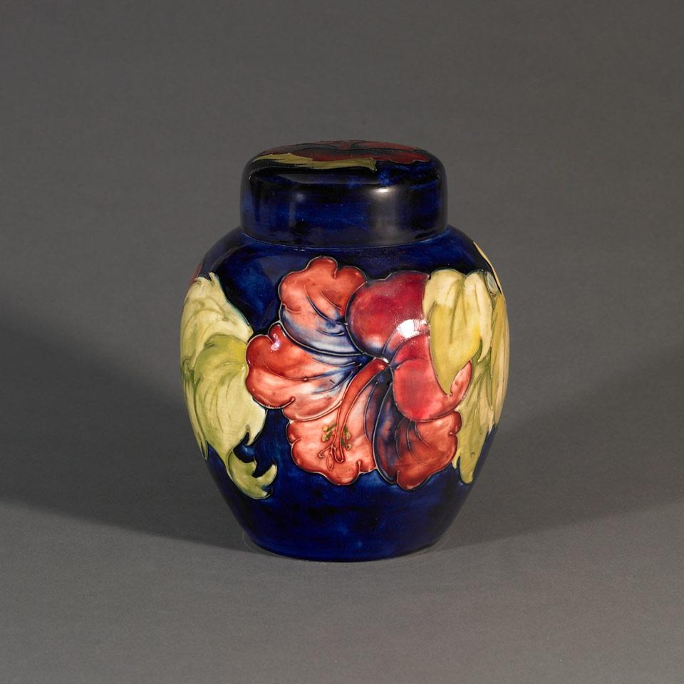 Moorcroft Hibiscus Ginger Jar and Cover, c.1970