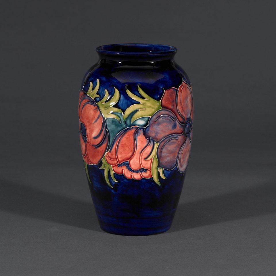 Moorcroft Anemone Vase, c.1980