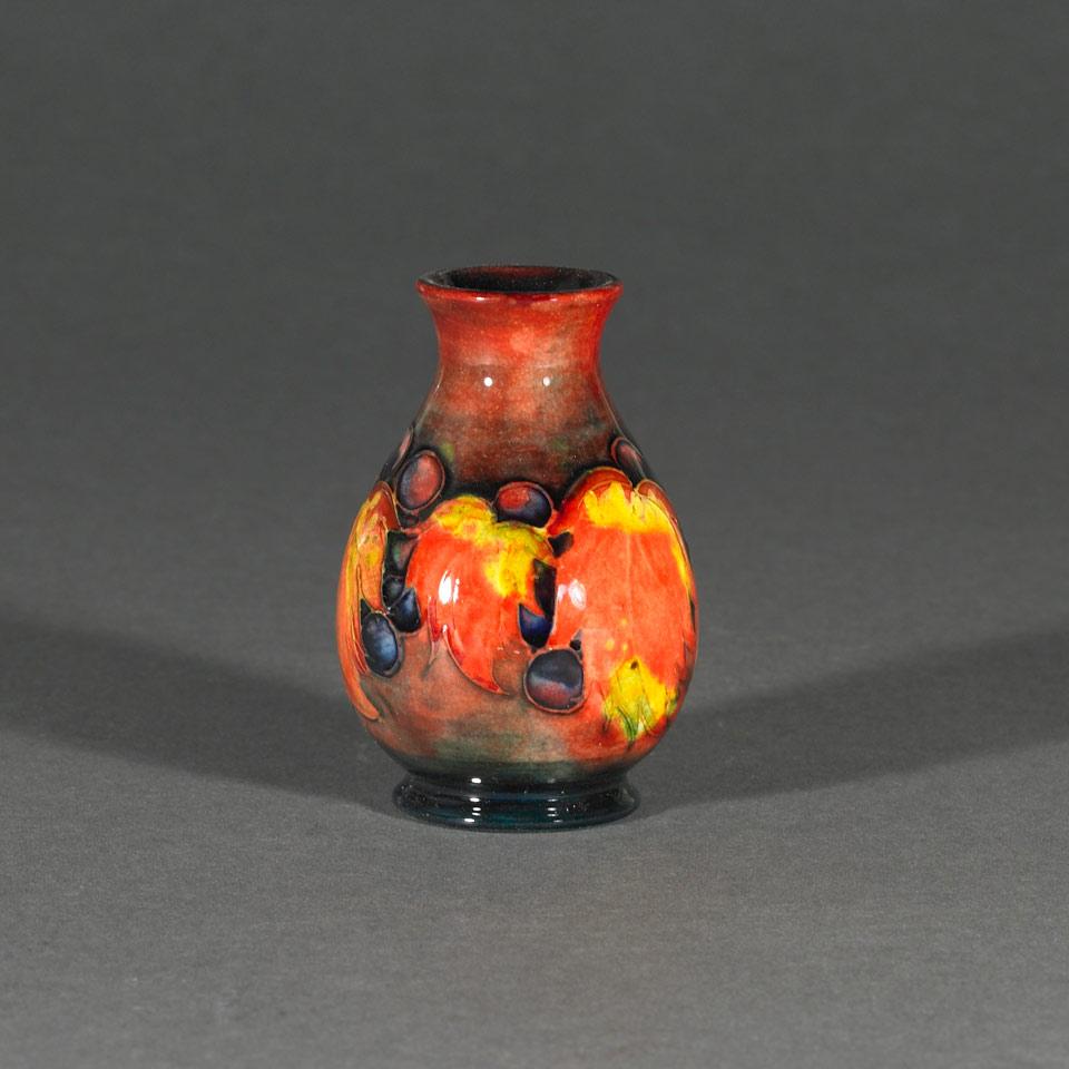 Moorcroft Flambé Grape and Leaf Small Vase, 1930’s