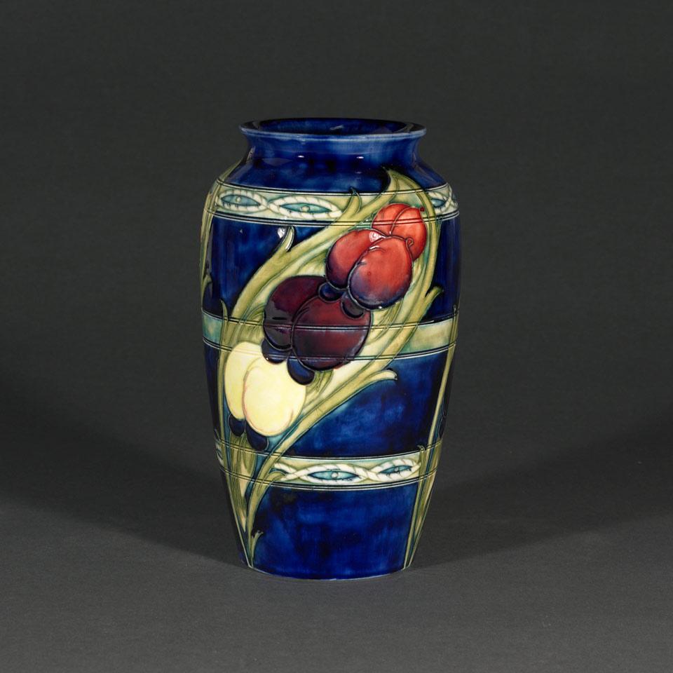 Moorcroft Banded Wisteria Panels Vase, c.1925