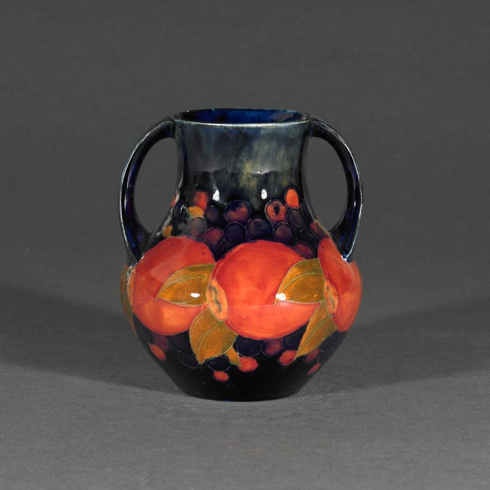 Moorcroft Pomegranate Two-Handled Vase, c.1920-25