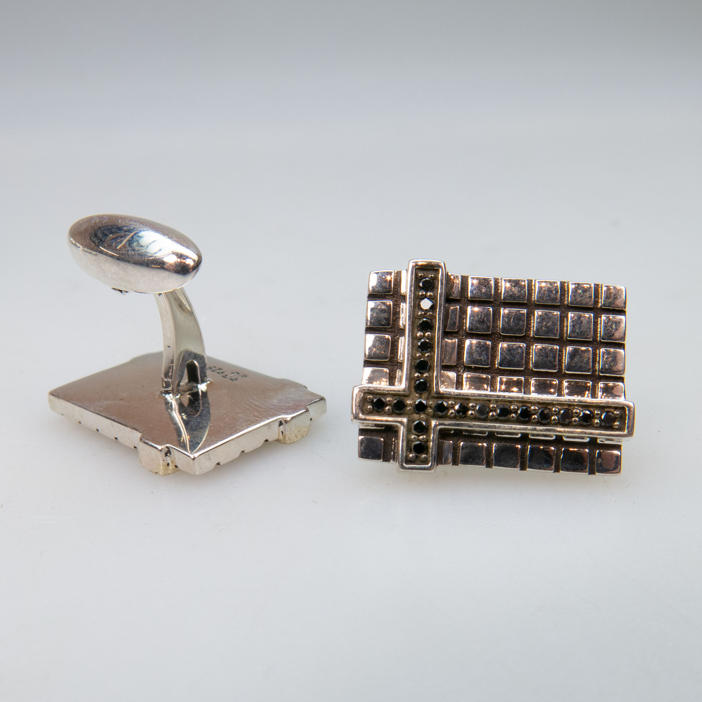 3 Pairs Of Sterling Silver Cufflinks
