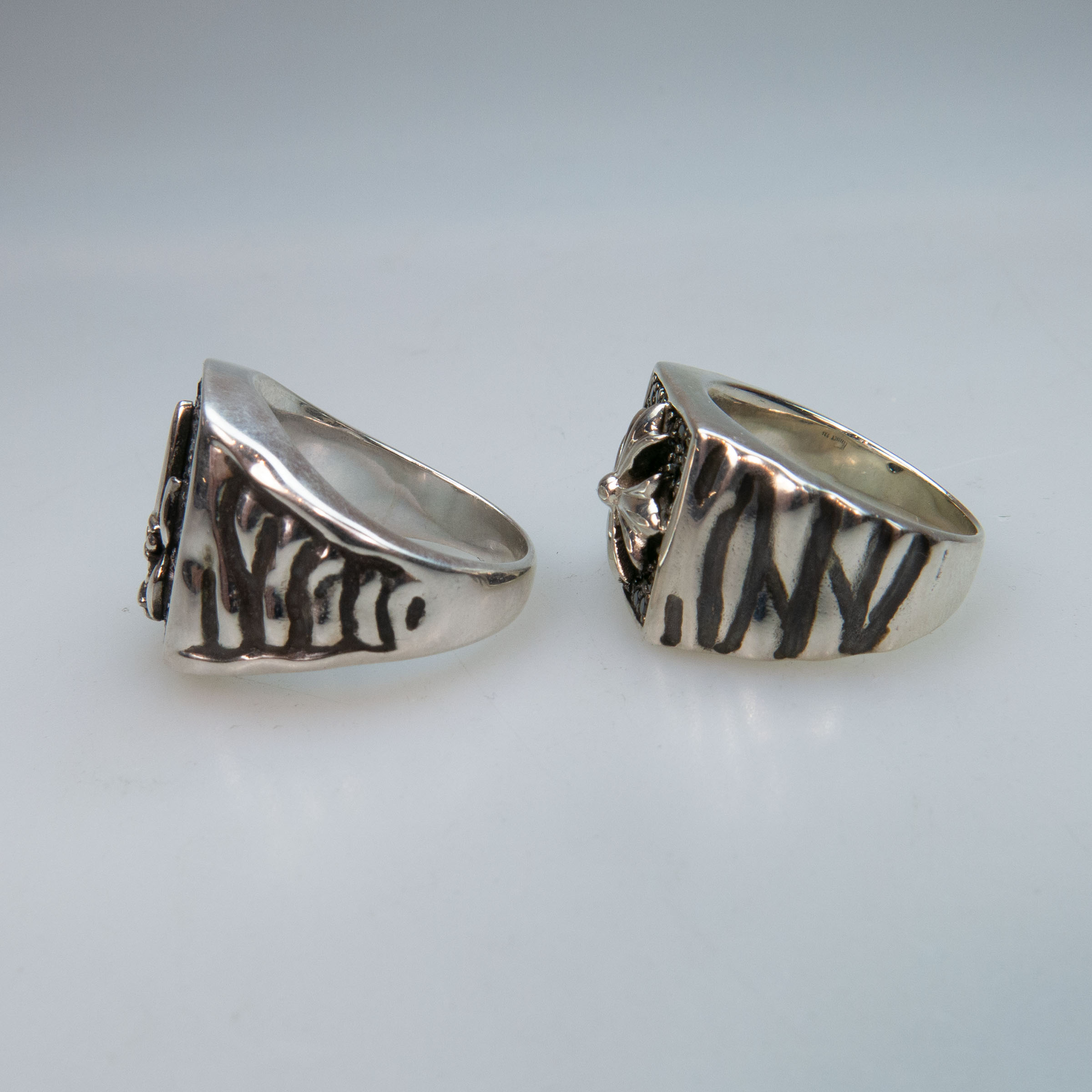 2 Men's Sterling Silver Rings