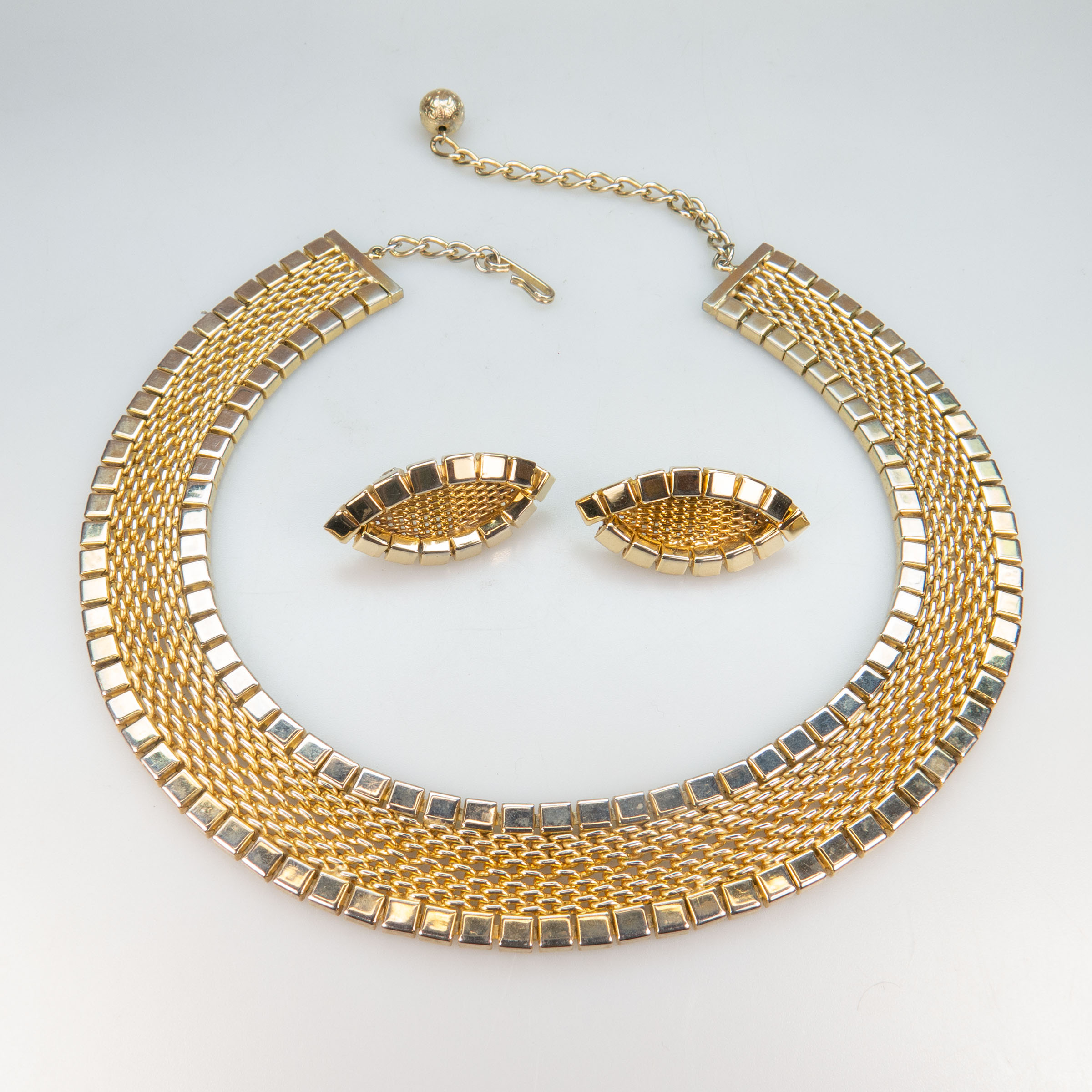 Hobé Gold-Tone Metal Necklace And Earring Set