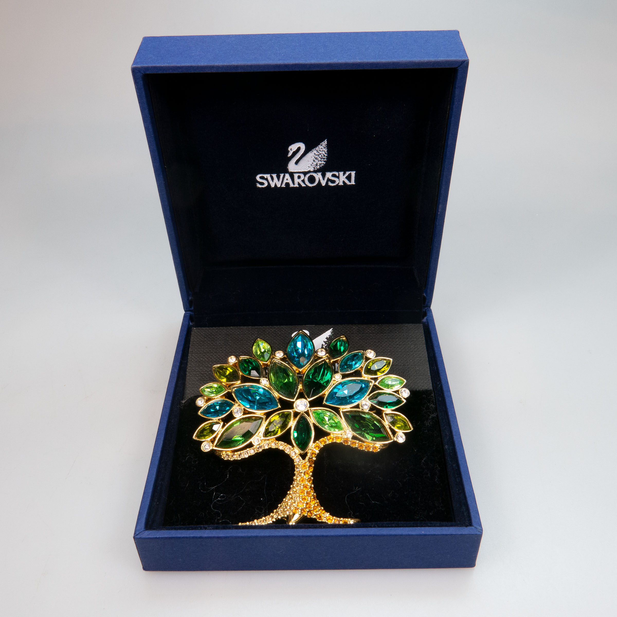Swarovski 'Tree Of Life' Gold-Tone Metal Brooch