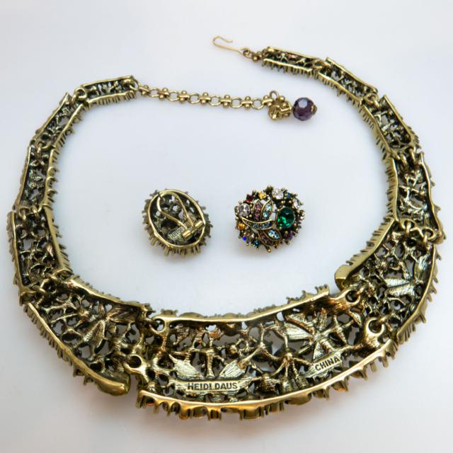 Heidi Daus Rhinestone Necklace And Earring Set
