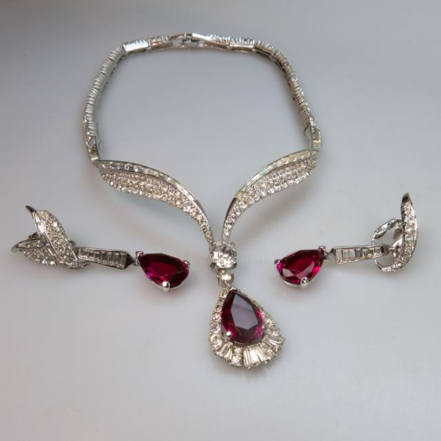Two Boucher Silver-Tone Metal Necklace And Earring Suites