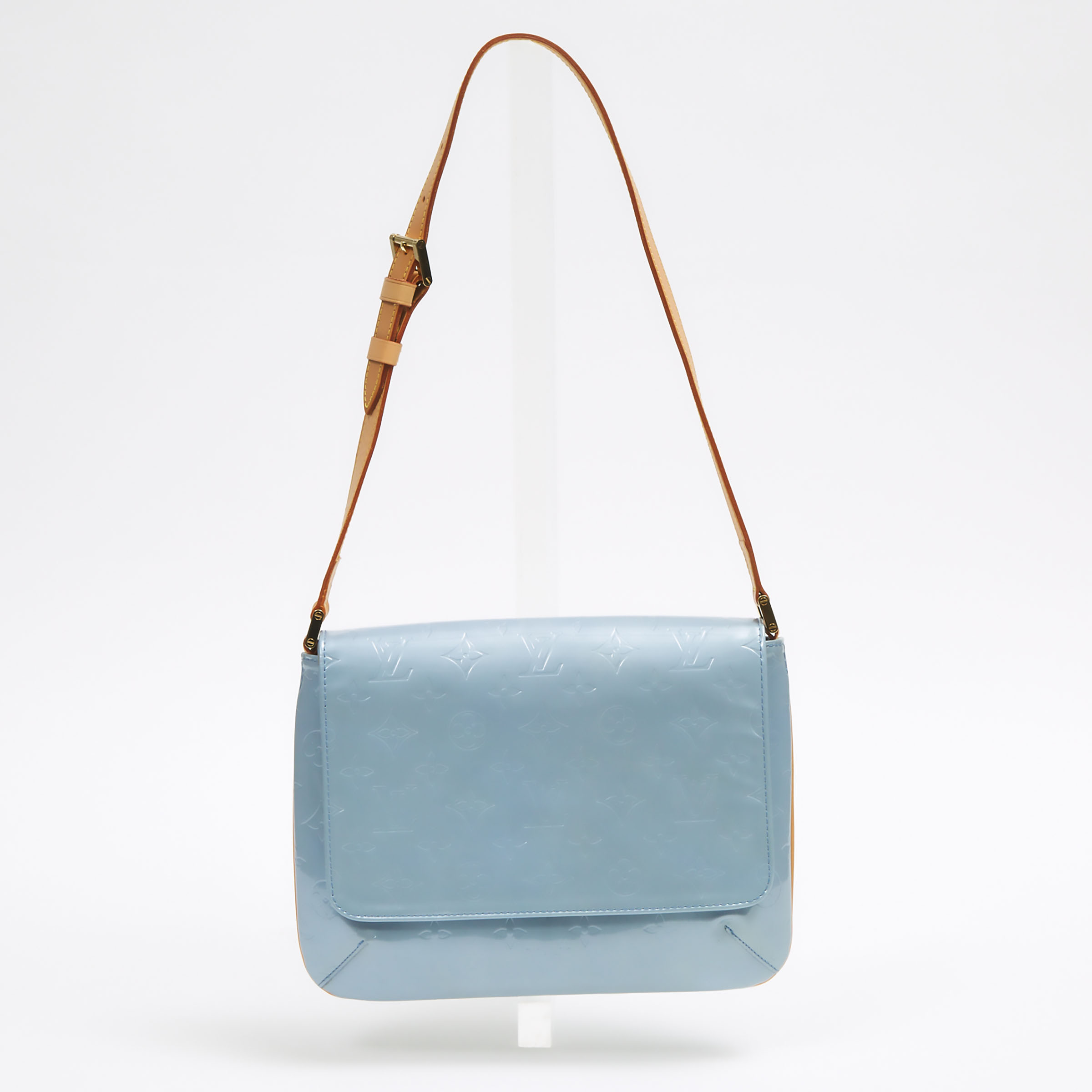 Louis Vuitton Monogram Vernis Lavender Leather Handbag