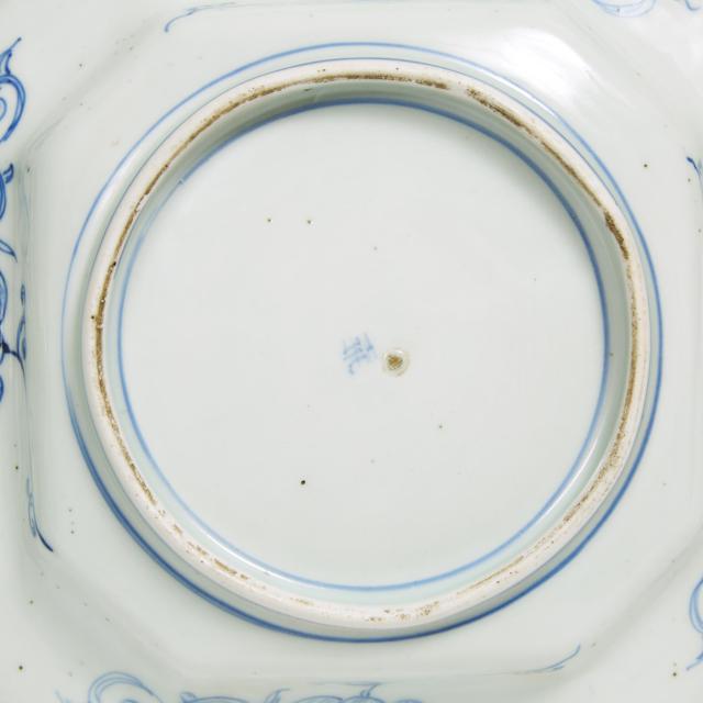 A Group of Four Blue and White Dishes, 19th Century and Later