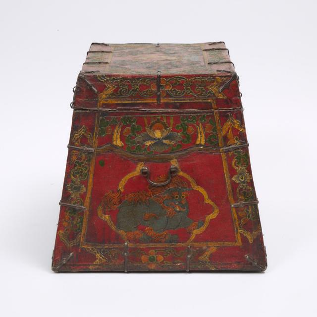 A Polychrome Painted Chest, Tibet, 18th/19th Century