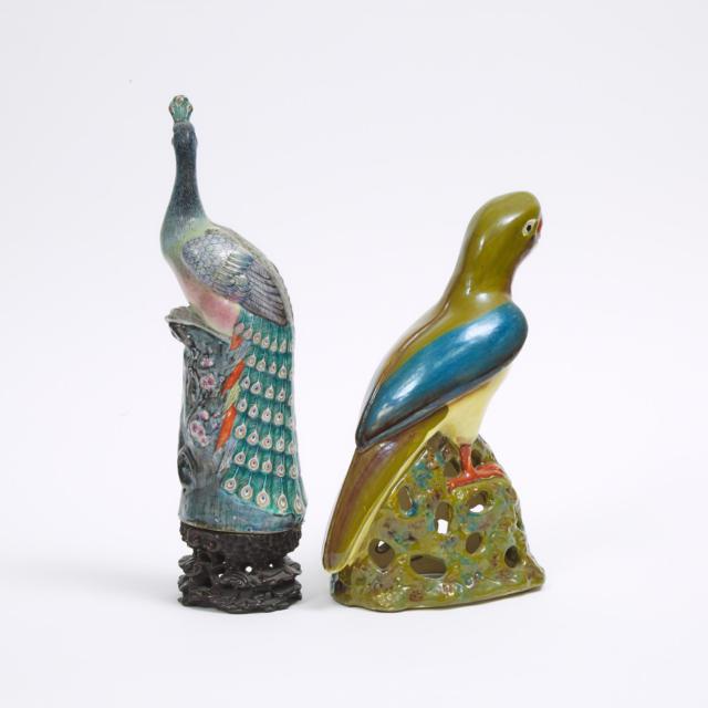 Two Chinese Porcelain Birds