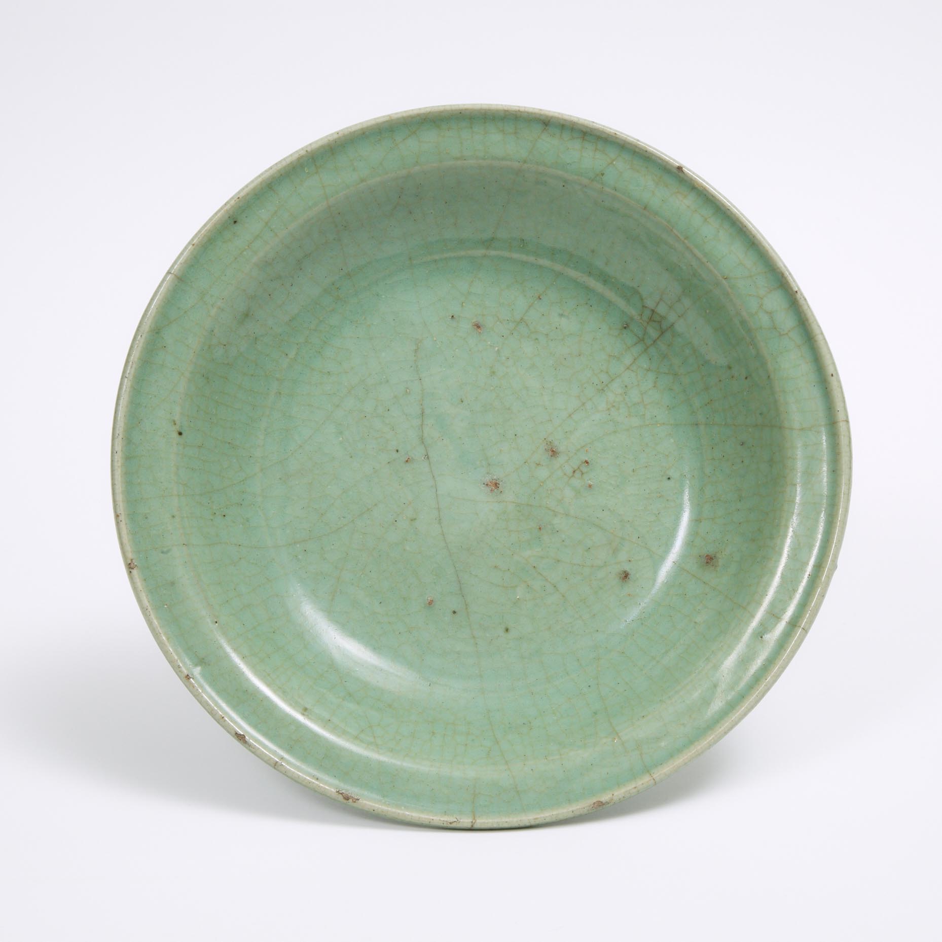 A Celadon Crackle-Glazed Charger, 19th Century or Later